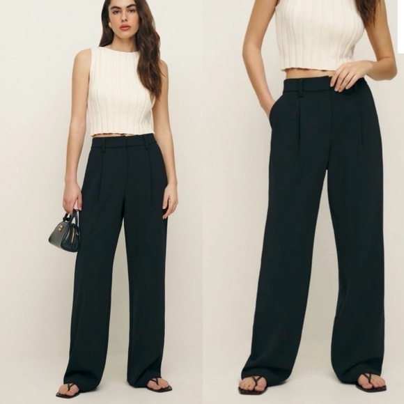 Reformation Pants - New! Reformation Alex Petites my Pant in Black 🖤 6P NWT!